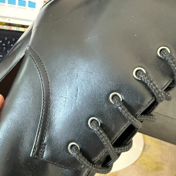 YSL Saint Laurent 690765 Women's Mina 95 Black Platform Leather Boots sz 38.5 - Picture 8 of 15